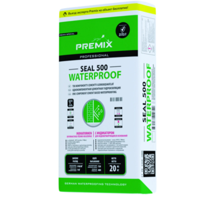 PREMIX SEAL 500 ОДНОКОМПОНЕНТНАЯ ГИДРОИЗОЛЯЦИЯ 20КГ